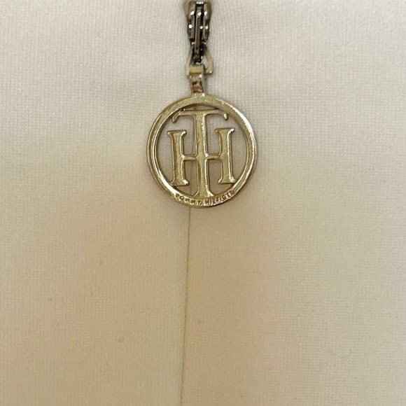 TOMMY HILFINGER HOLIDAY Cocktail Black and White Dress Ruffles Sz 12. Excellent - Picture 8 of 11